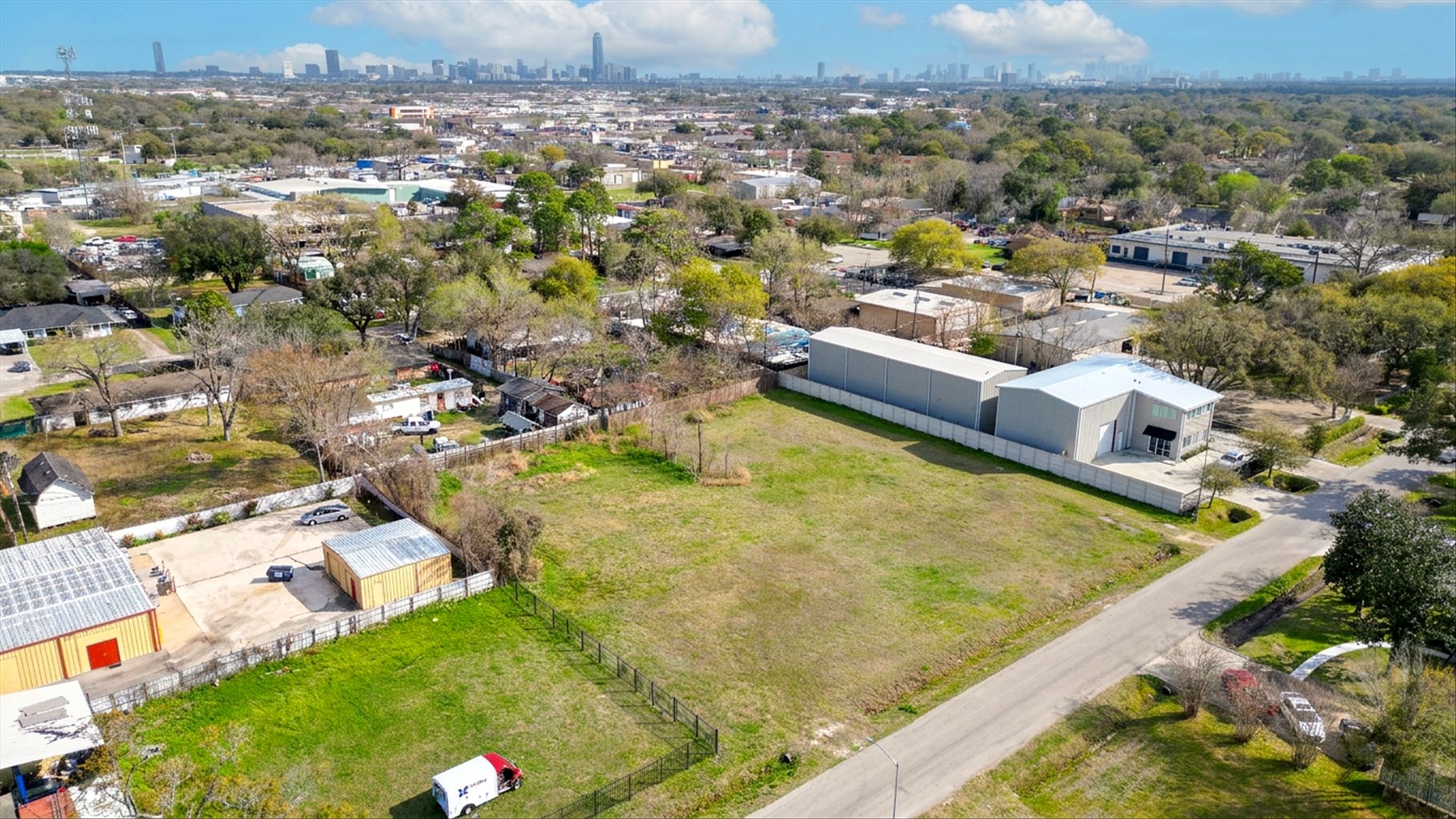 Aerial view of Site 1 at 5901-5909 Cypress Street